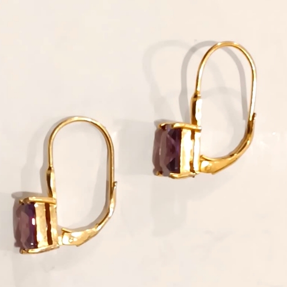 Vintage Amethyst Earrings - Picture 6 of 14